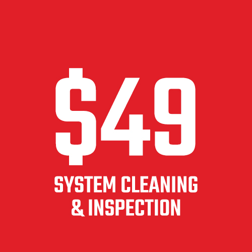 $49 System Cleaning & Inspection*