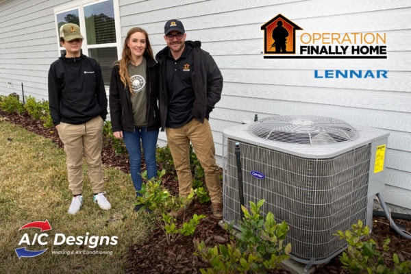 A/C Designs Gifts New A/C Unit to Jacksonville Military Family in Partnership with Lennar and Operation FINALLY HOME