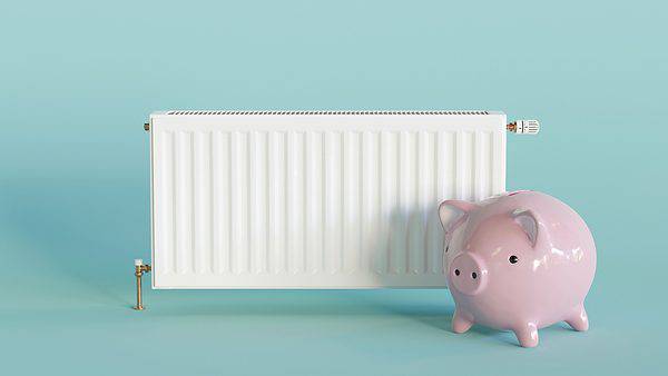 A piggy bank and a miniature AC system